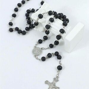 Men’s black stainless steel necklace chain